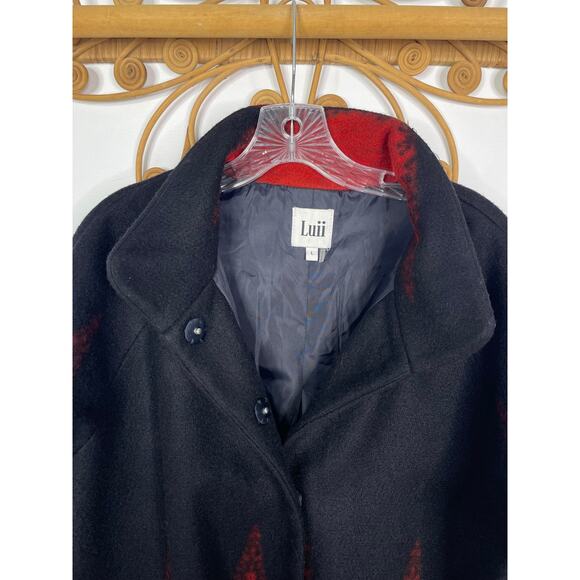 Luii wool Mock neck coat L - Picture 3 of 5